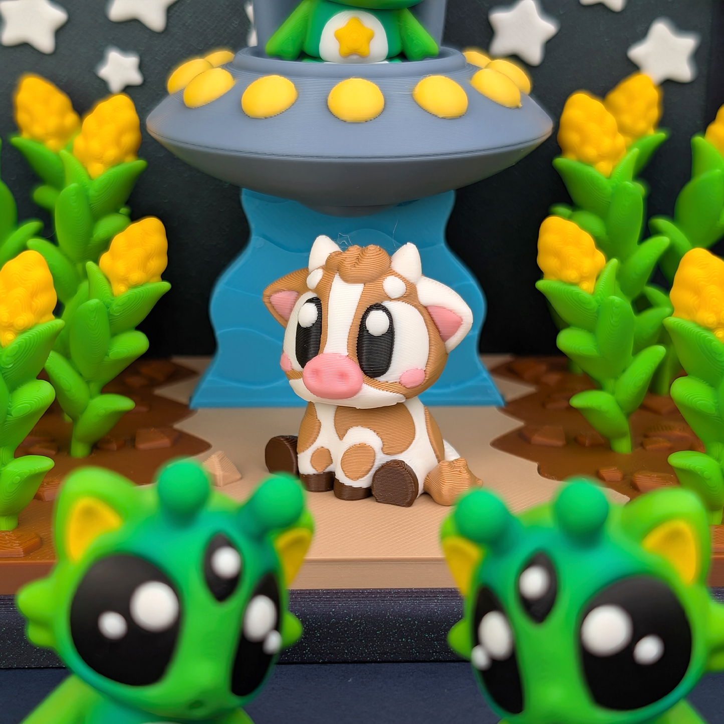 Alien Cow Abduction Playset