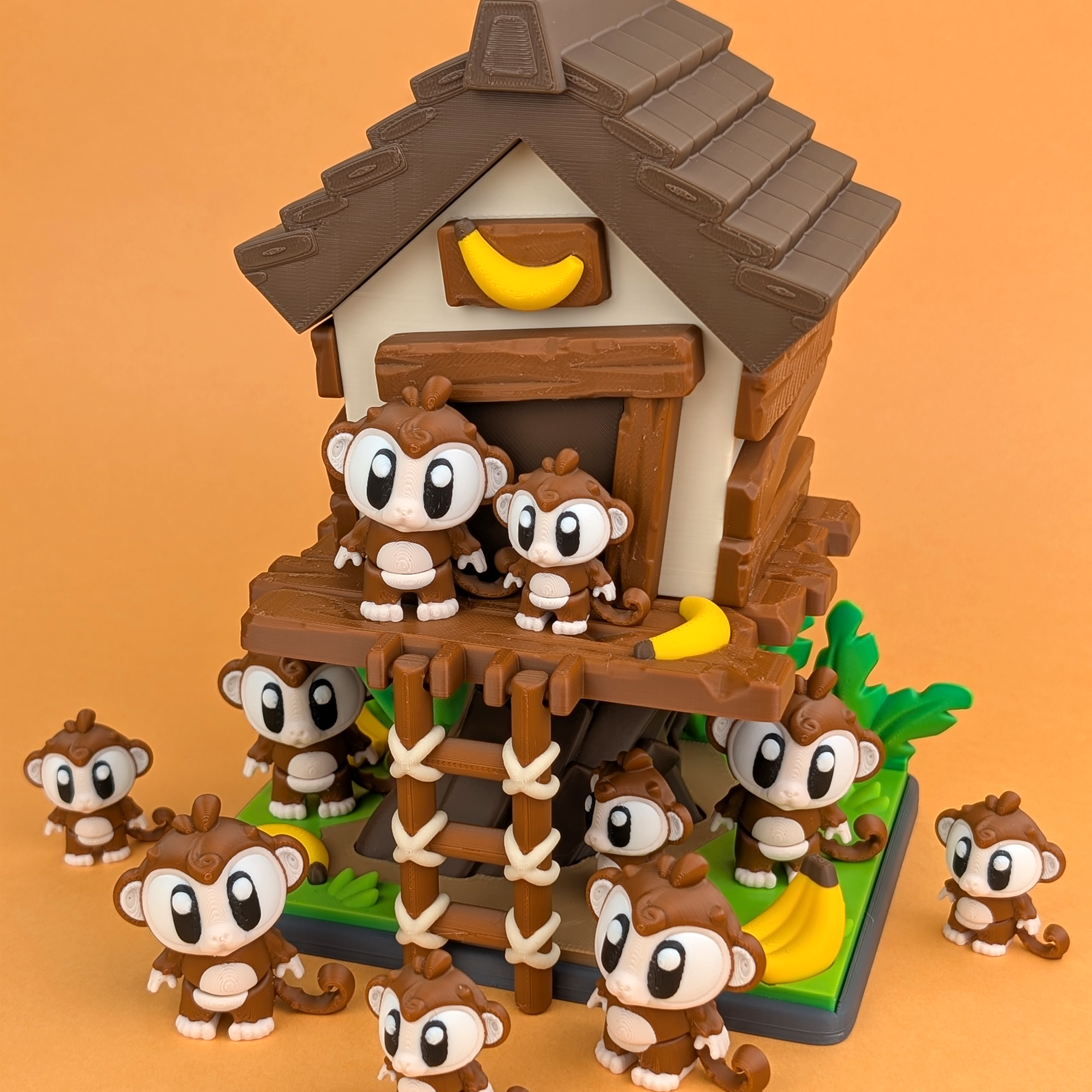 Monkey & Jungle TreeHouse Playset