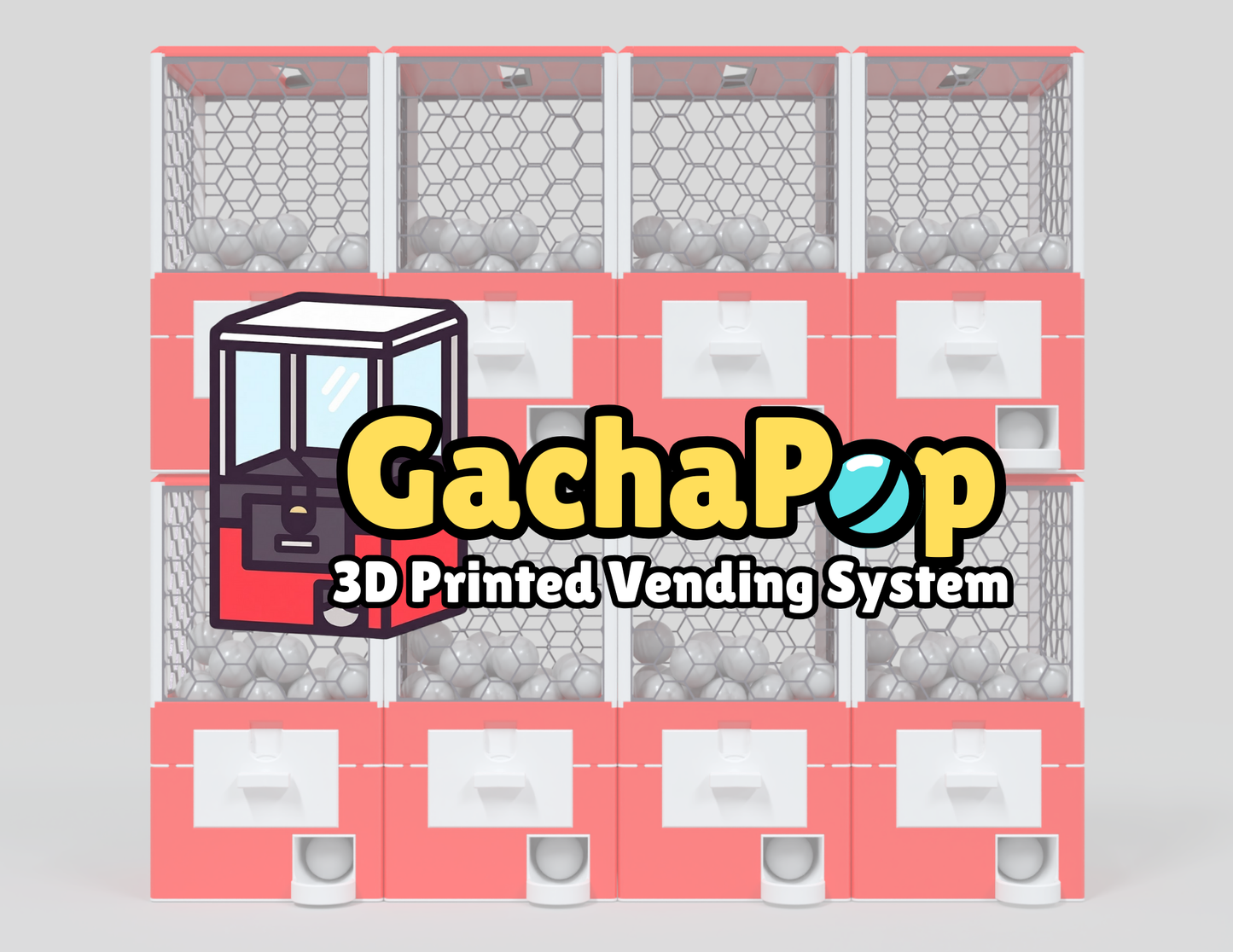 GachaPop Vending Machine + 50capsules