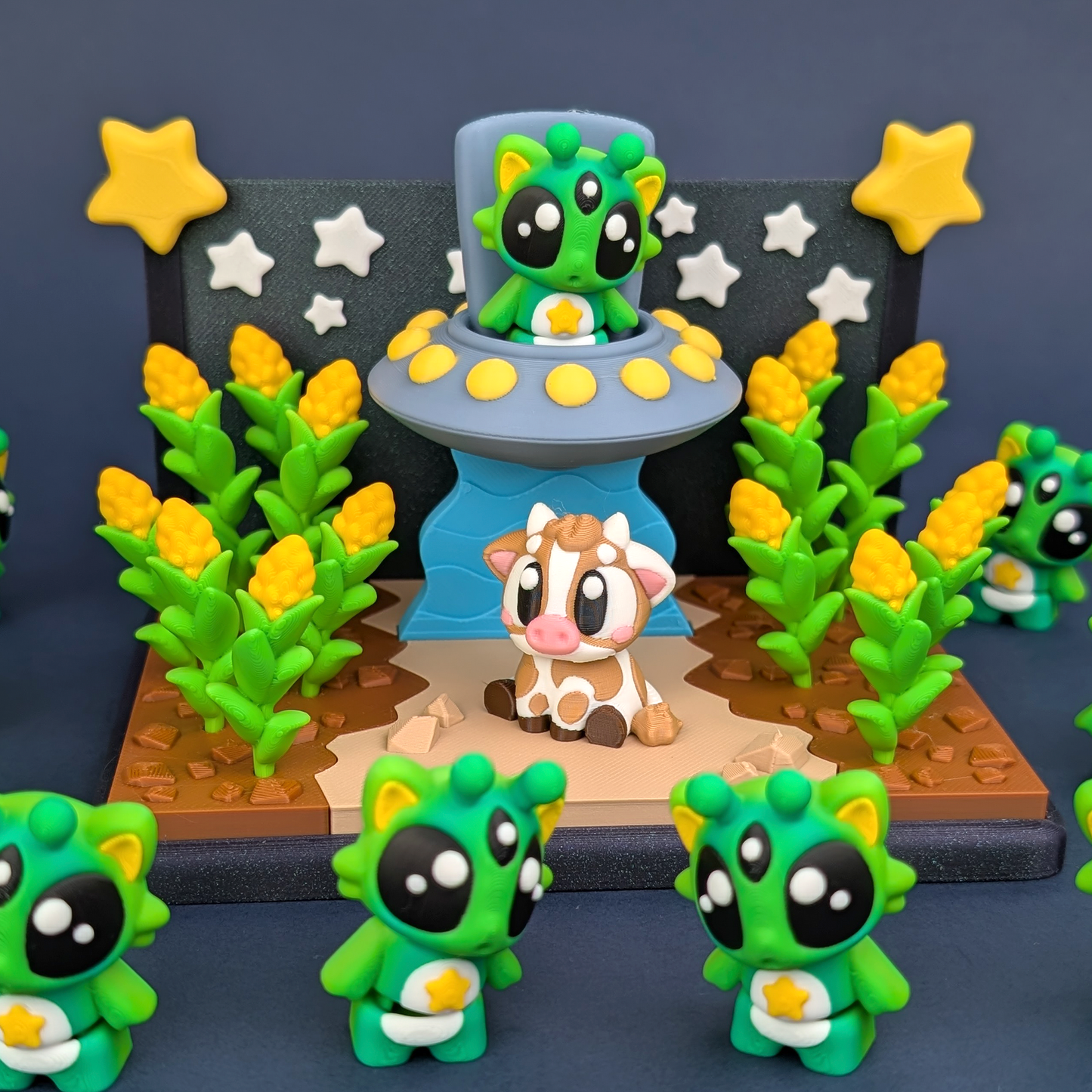 Alien Cow Abduction Playset