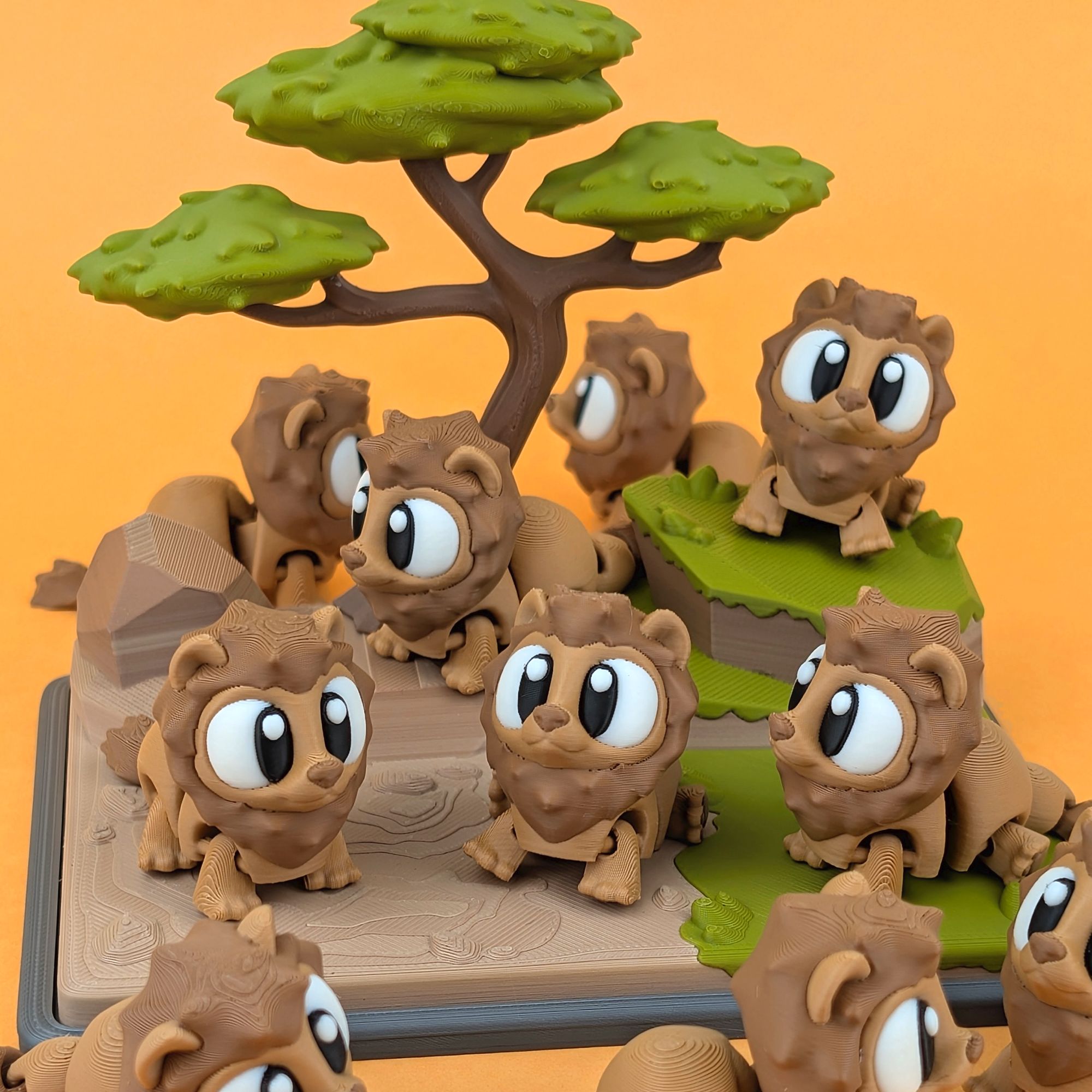 Lion & Savanna Playset